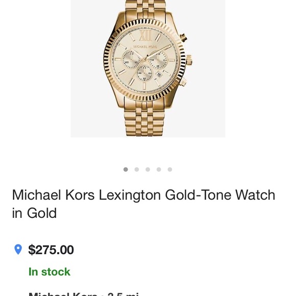 Michael Kors Lexington Gold Tone Watch - Picture 3 of 3